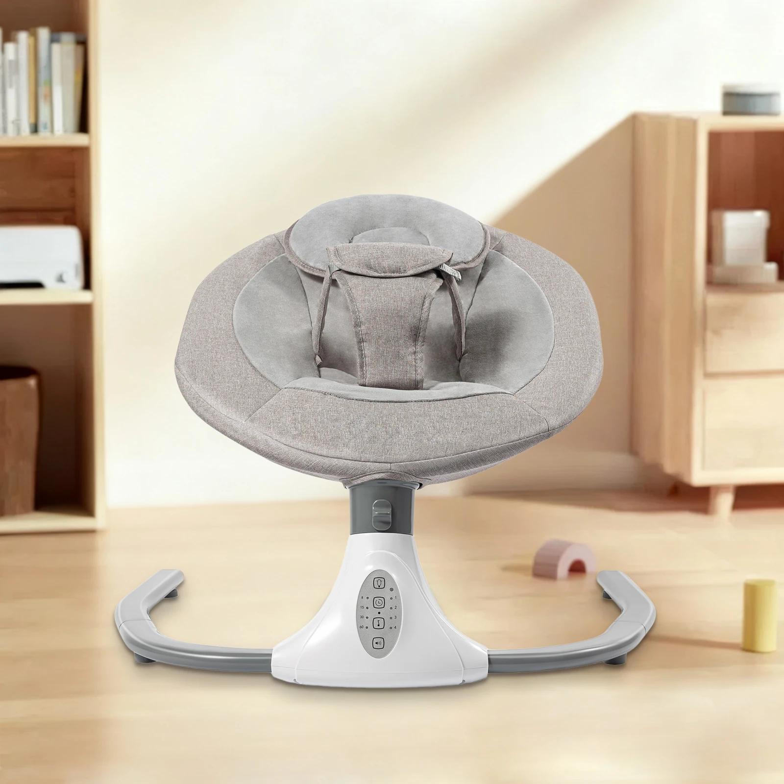 Berceau électrique pour bébé, chaise à bascule automatique pour nouveau-né avec musique Bluetooth et