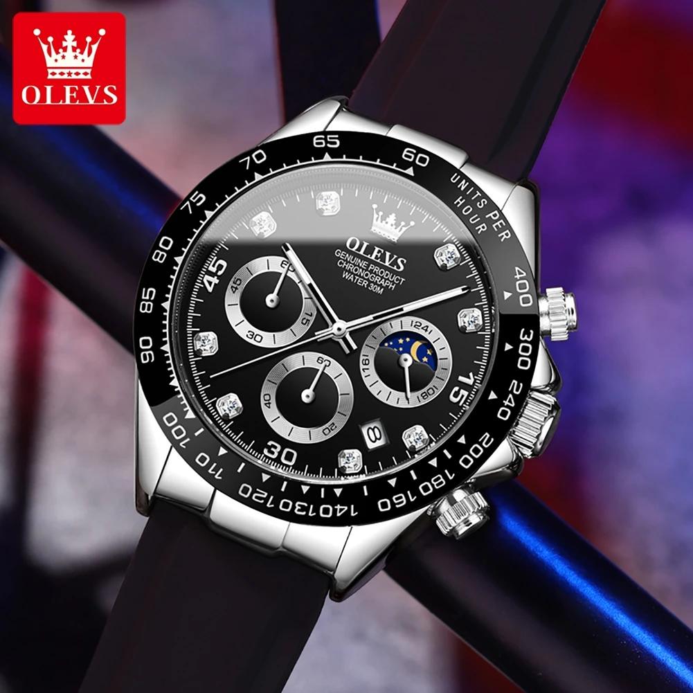 OLEVS 2875 hommes montre originale marque de mode Quartz étanche montre lumineuse pour homme trois p