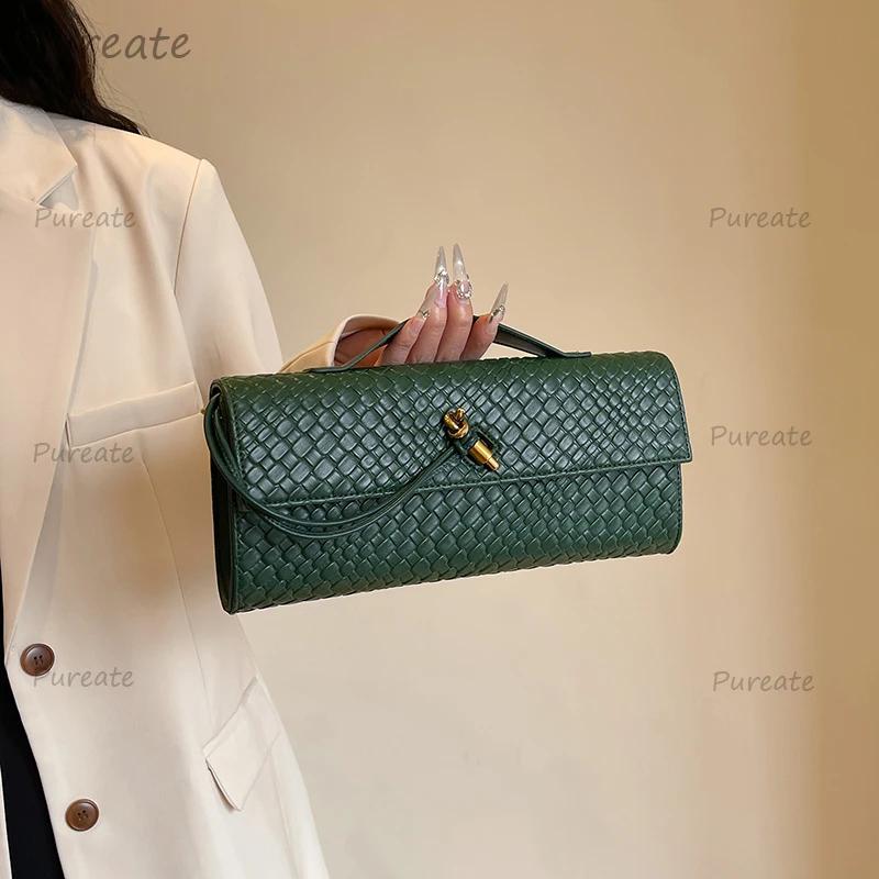 Sac messager tendance de couleur unie – Bandoulière unique en cuir vintage pour les déplacements, le