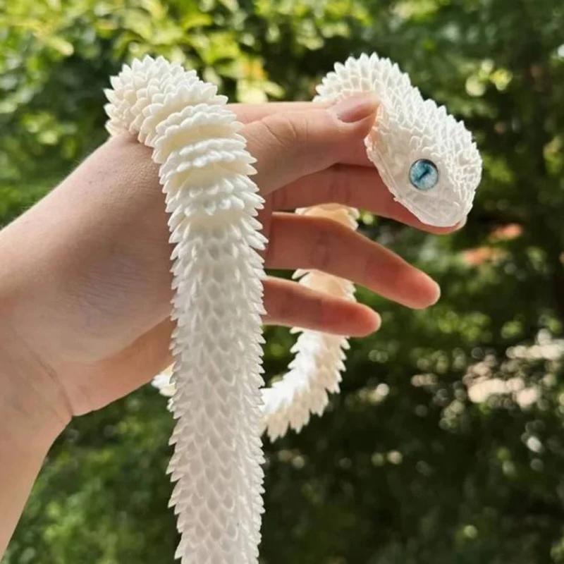 Nouvelle Statue de Serpent Réaliste Imprimée en 3D 2026, Jouet Anti-Stress Articulé, Simulation de S