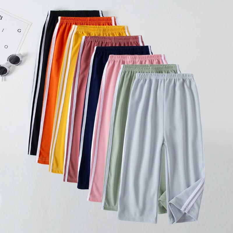 Pantalon été fin à jambes larges garçon fille vêtement confortable loisirs extérieur