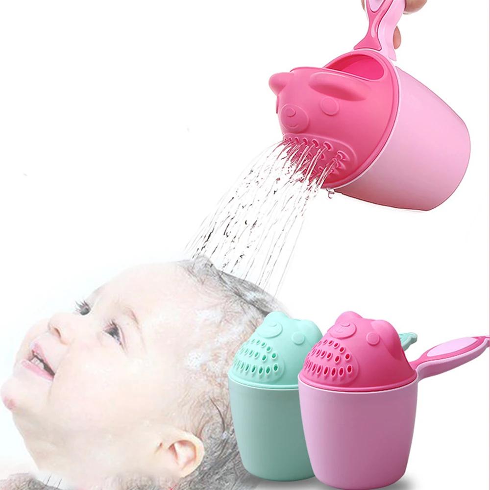 Bonnets de bain pour bébé, dessin animé mignon, tasse de shampoing pour enfants, Bailer de bain, cui