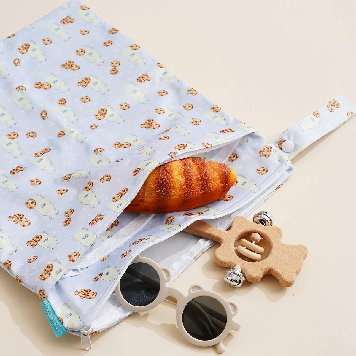 10 sacs de rangement multicolores pour couches lavables - Double ouverture grande capacité