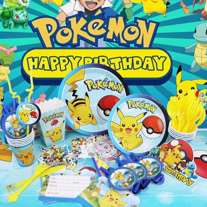 Décoration de fête d'anniversaire Pokemon, nouveau ballon Pikachu éclair pour enfants, fournitures d