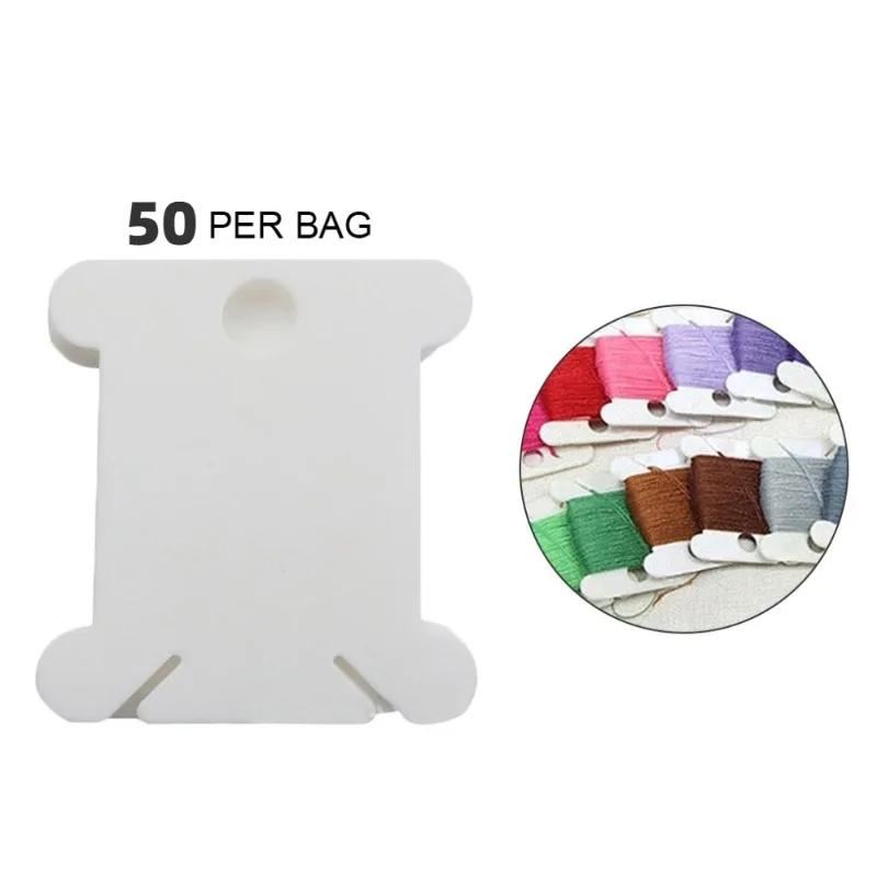 Ensemble de bobines de fil en plastique, bobine de fil, carte de fil à broder, support organisateur 