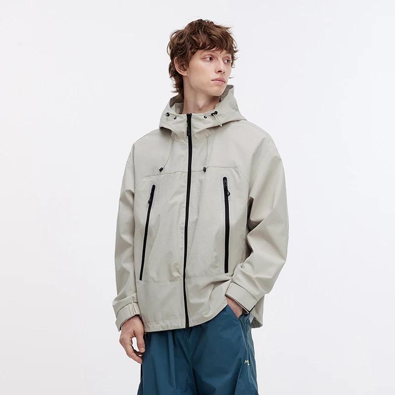 Semir veste hommes Sport de plein air ample à capuche Patchwork maille 2025 automne haut texturé vêt