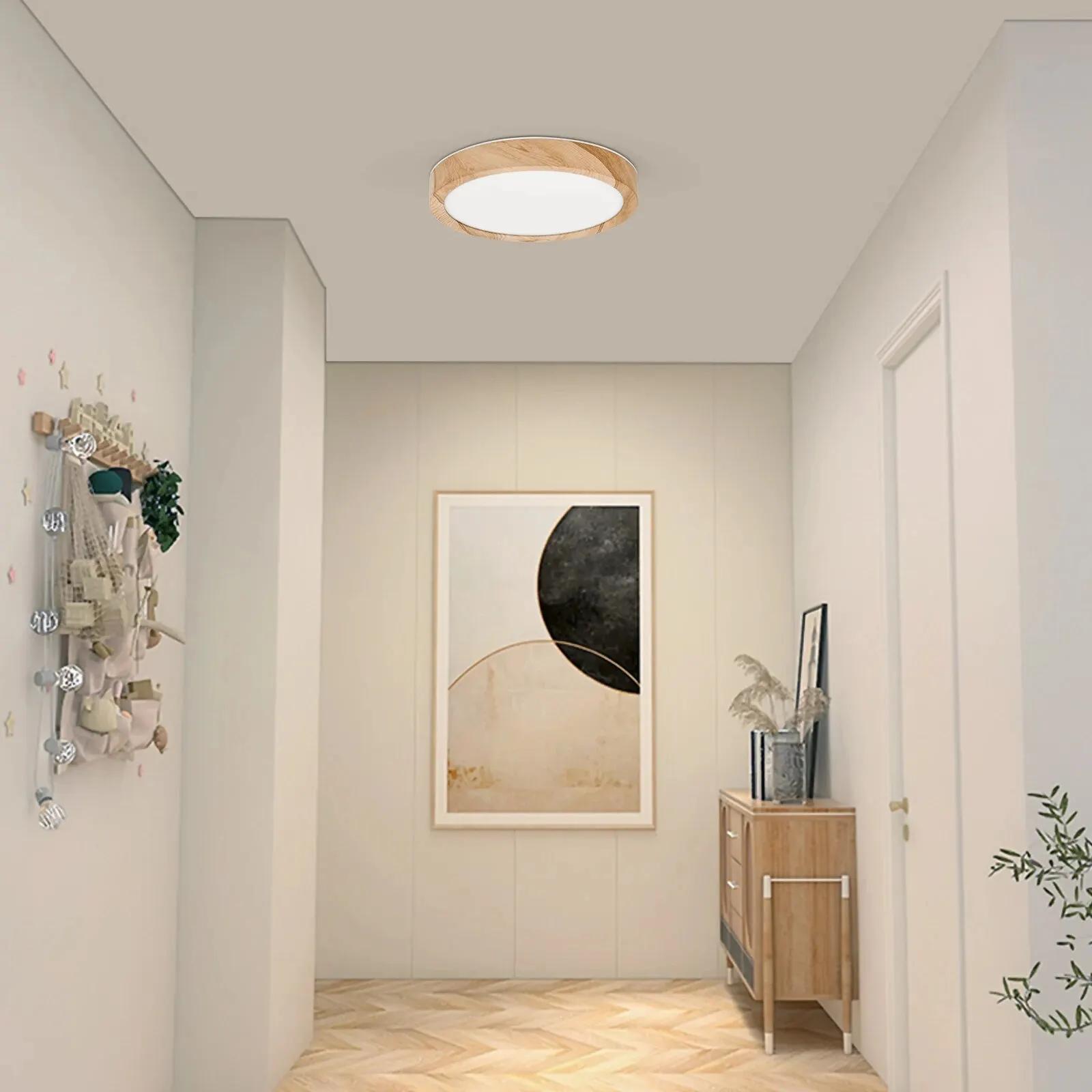 LVL LED plafonnier Grain de bois et blanc 3 en 1 couleurs d'éclairage éclairage domestique cuisine c