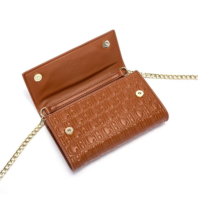 CHCH sac à bandoulière pour femme nouveau sac à chaîne à rabat magnétique marron petit sac carré por