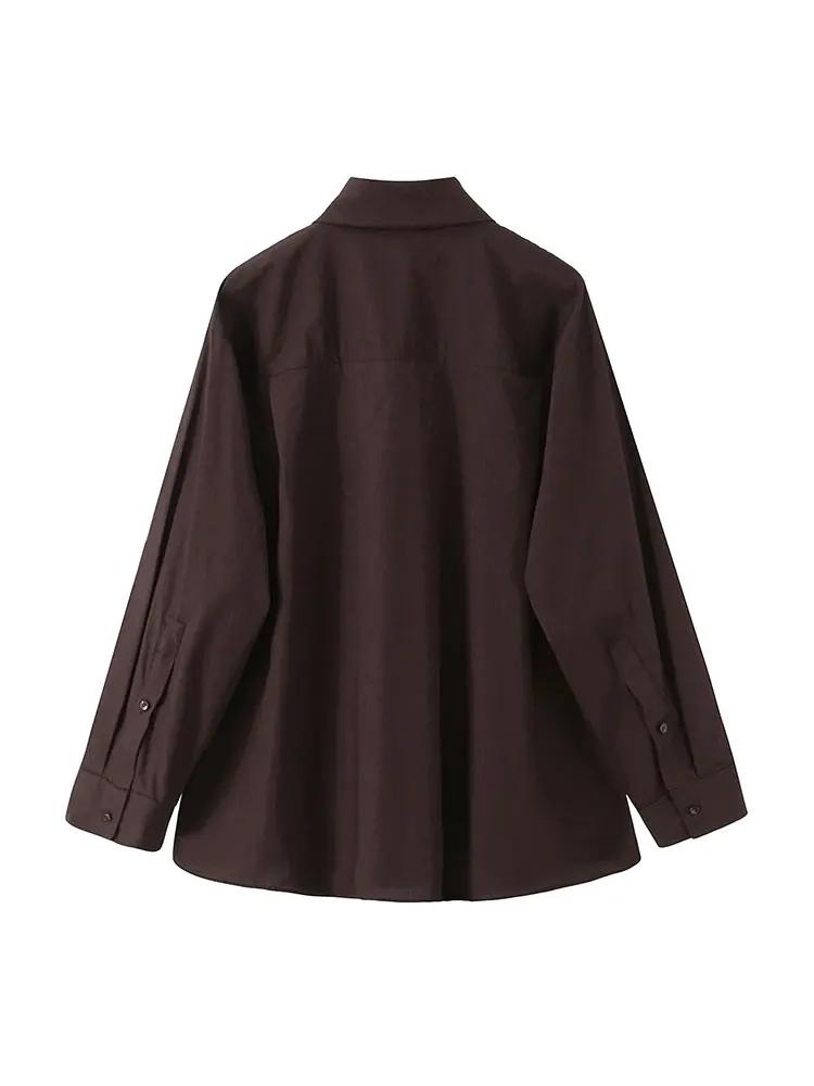 NLZGMSJ femme écharpe chemises 2025 automne élégant bureau dame ample Chic mince quotidien manches l