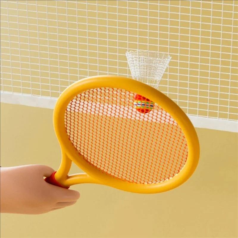 Raquette de tennis de badminton pour enfants, exercice, capacité de réaction, réversible, famille, e
