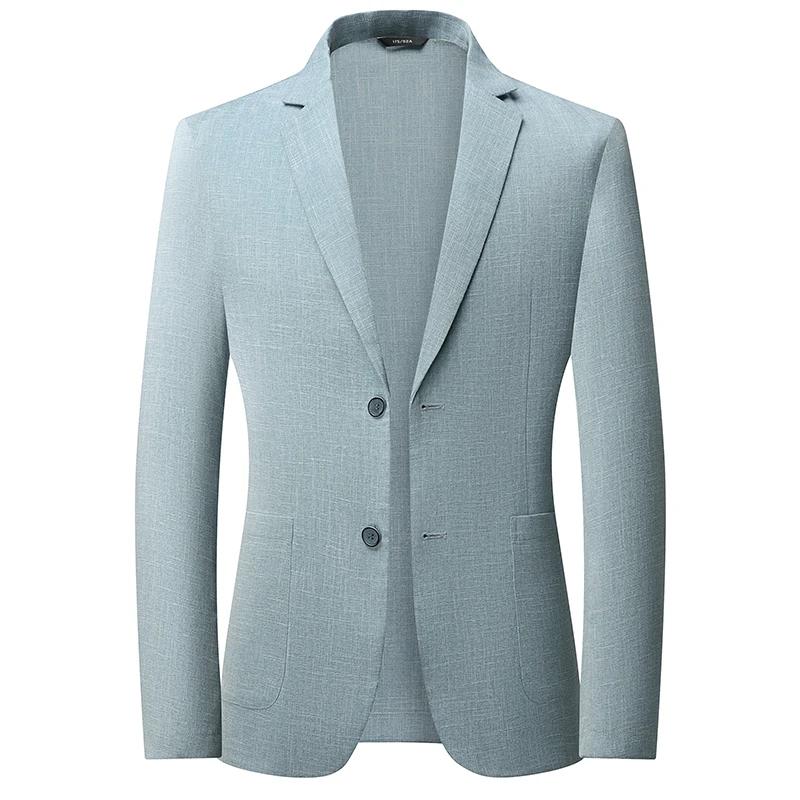 Veste de costume élégante et décontractée pour homme, en soie jacquard de haute qualité, offrant une