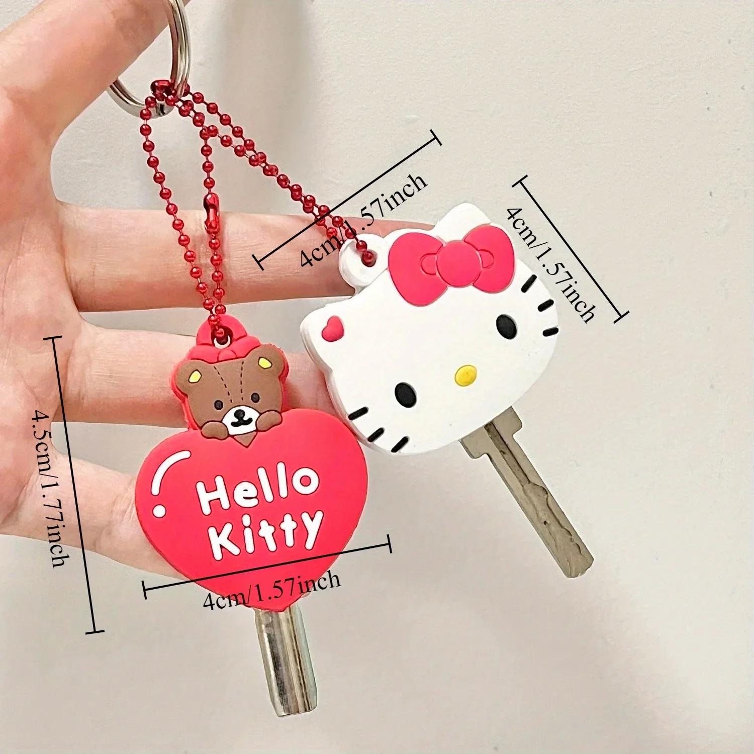 Kawaii Sanrio Hello Kitty Silicone clé Anti-poussière housse de protection dessin animé ma mélodie P