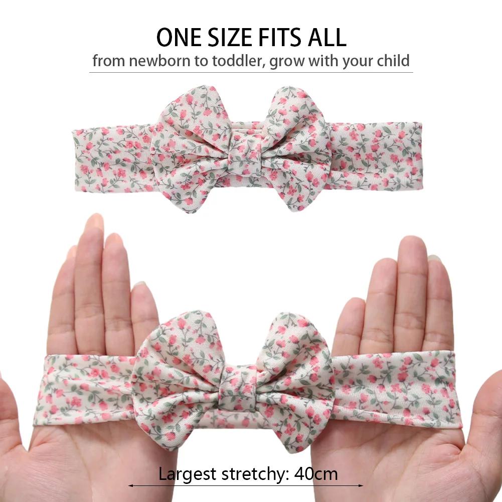 3 pièces/ensemble mignon coton arcs bébé bandeaux nouveau-né infantile élastique bandeaux garçons fi