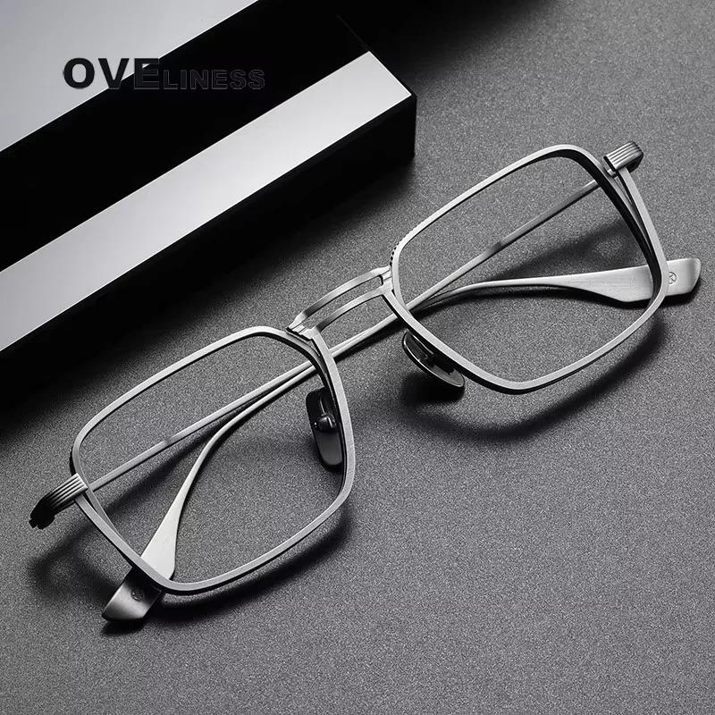 Mode pur titane lunettes cadre hommes femmes marque Design ultraléger montures de lunettes haute qua