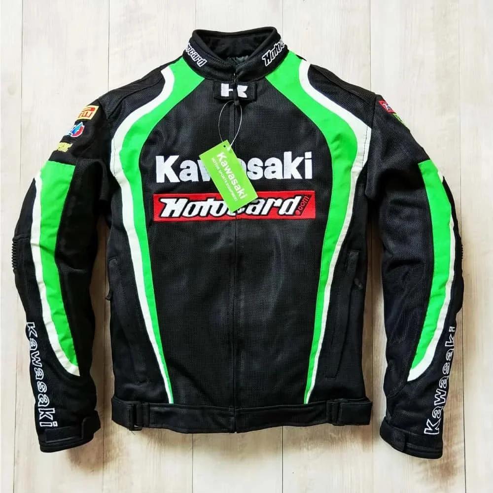 Nouvelle combinaison de moto tout-terrain Kawasaki, veste de course anti-chute, coupe-vent, veste ch