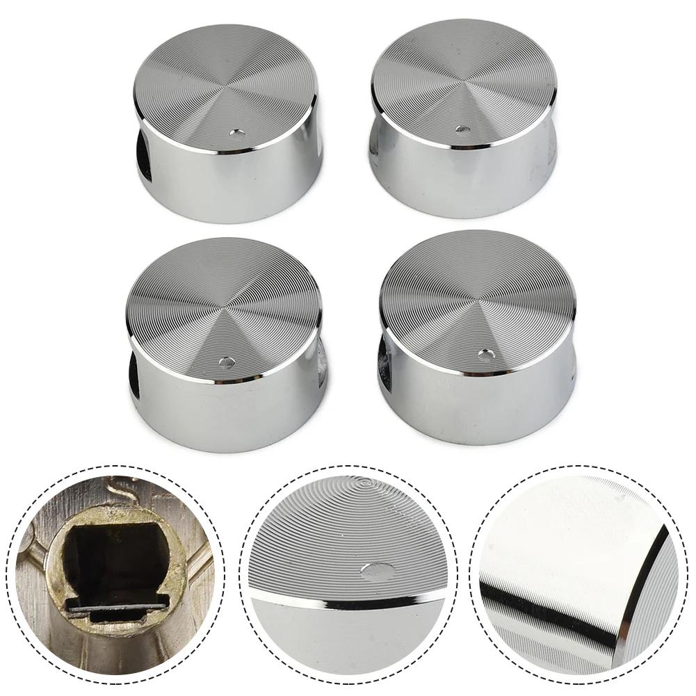 4 pièces interrupteurs rotatifs poignée de table de cuisson à gaz bouton rond en alliage de Zinc cui