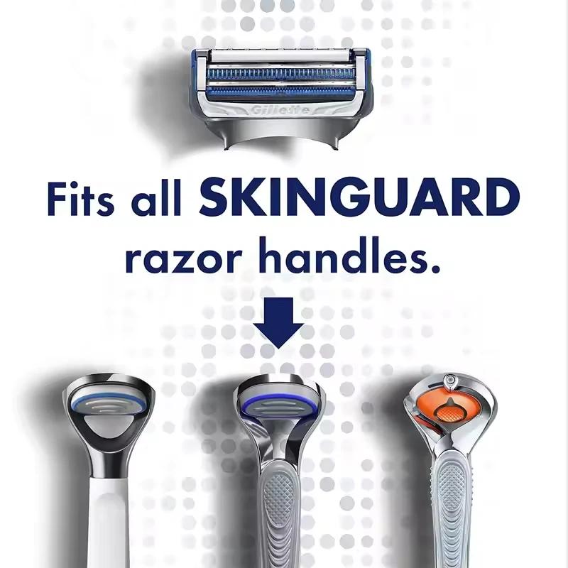 Lames de rasoir Gillette SkinGuard pour hommes, recharge de 2 lames pour peaux sensibles, têtes de r