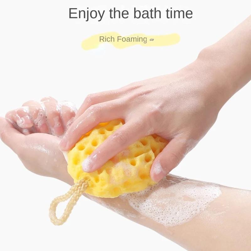 Boule éponge douche maille douce bébé - Nylon nettoyage corps gommage exfoliant - Salle bains