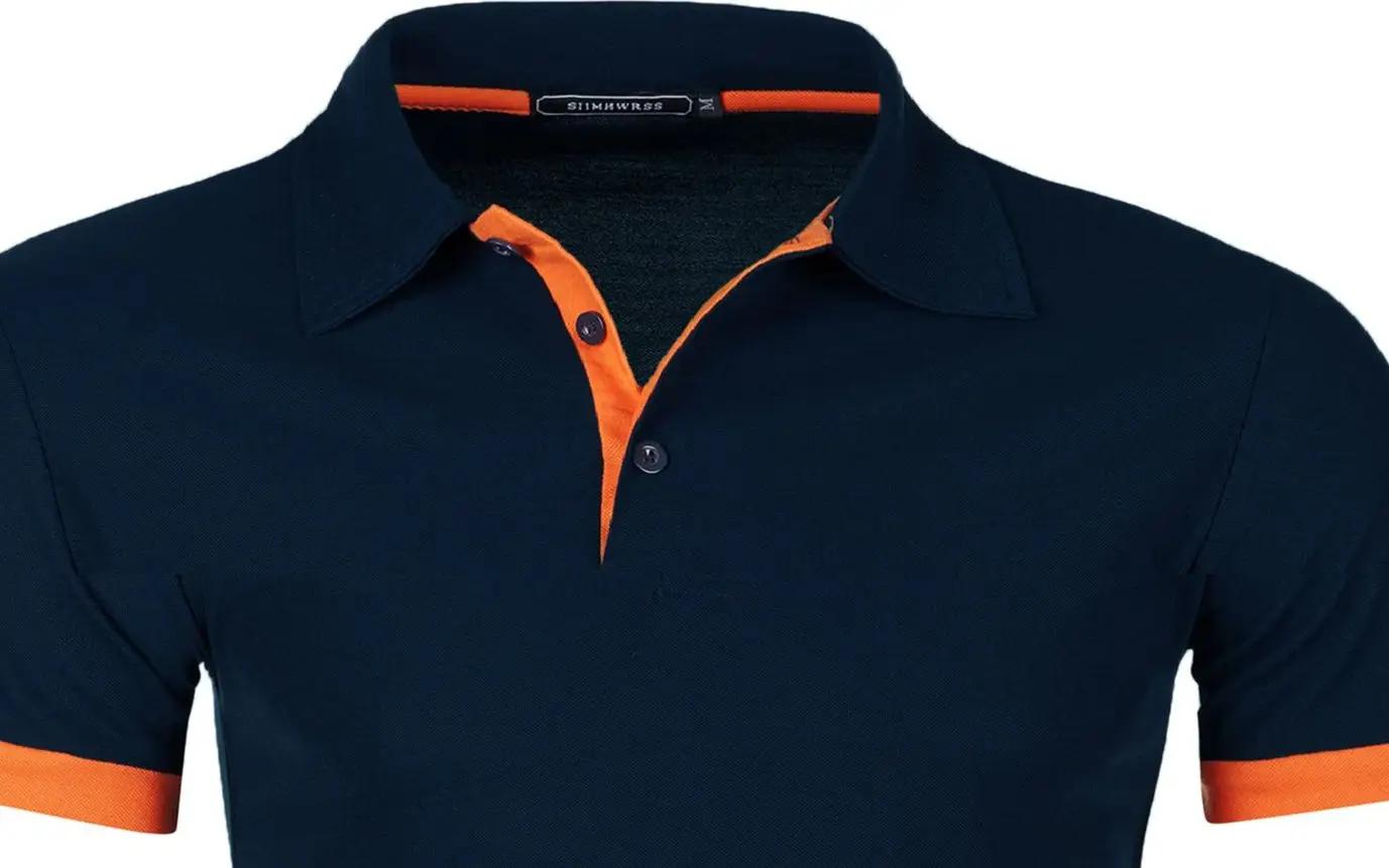 Manches courtes pour hommes, couleur assortie, mode avec revers pour hommes, manches courtes