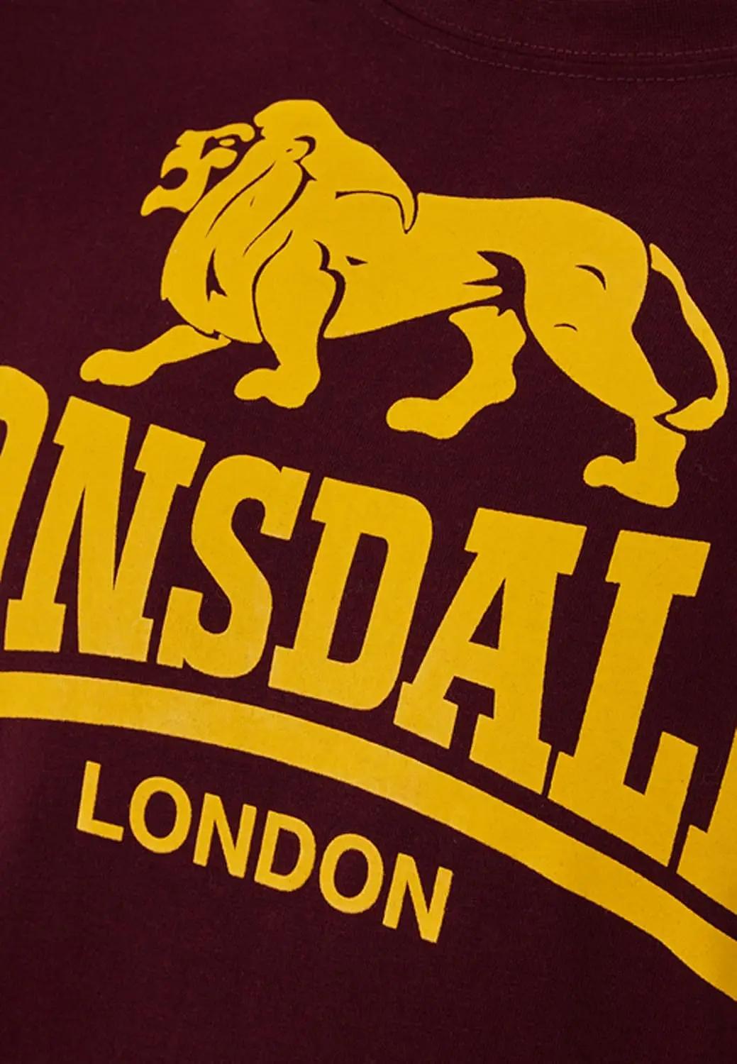 T-shirt classique à col rond avec logo Lion pour homme Lonsdale, coupe régulière