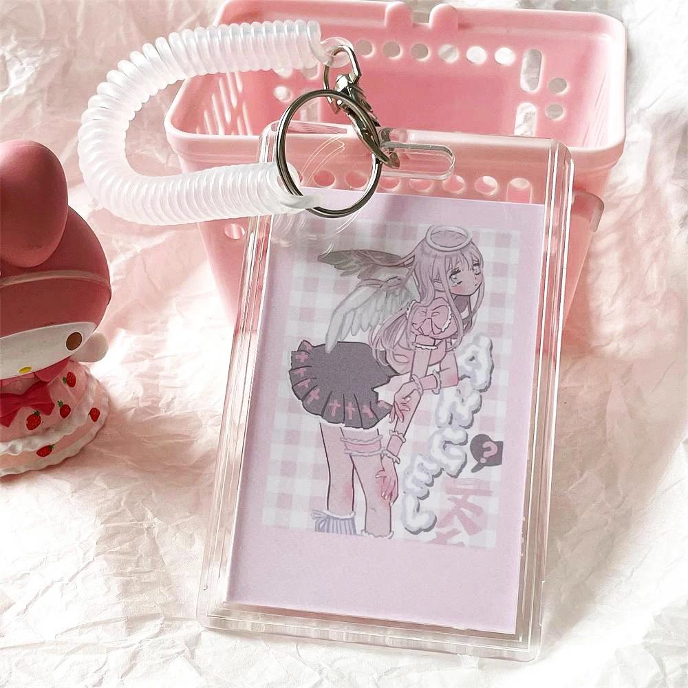 Ins Photocard Holder, Idol Photo Protector, Binder, Idol Photo Sleeves Holder, Pearl Keychain, Stude