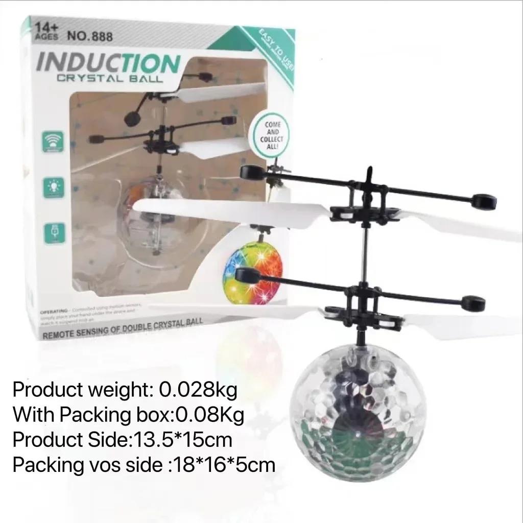 Boule de cristal à Suspension lumineuse Led, Induction infrarouge, contrôle des gestes RC, jouets lu