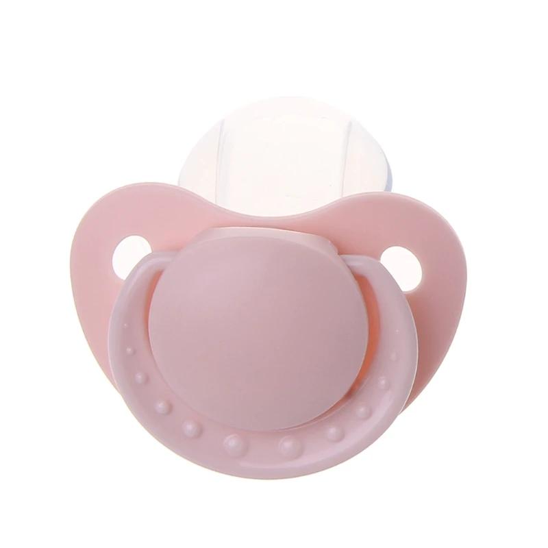Sucette apaisante pour adultes et bébés - Bouclier grande poignée rose bleu beige - Calme immédiat