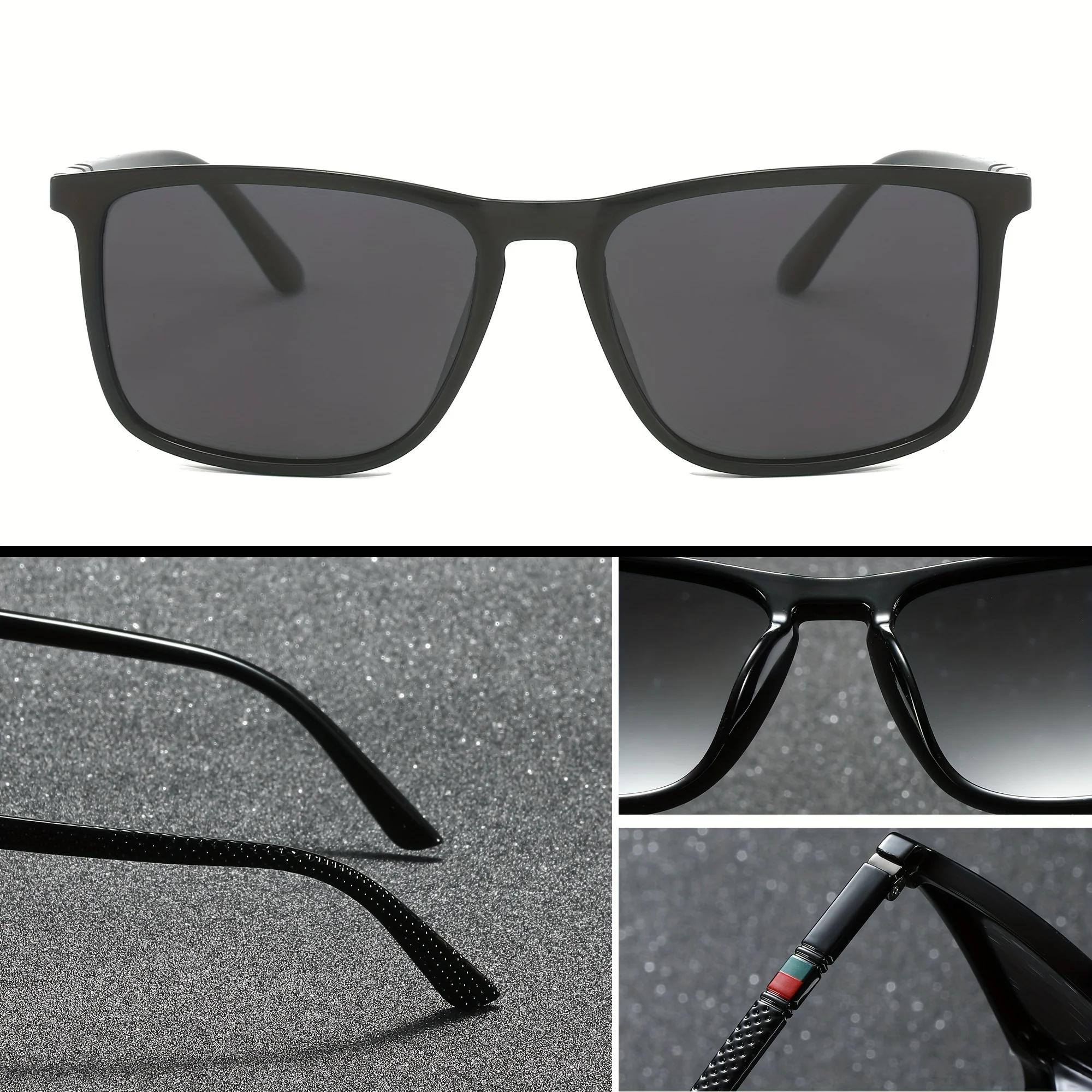 Lunettes de soleil polarisées carrées 2023, Anti-éblouissement, pour fête d'été, vacances, voyage, c