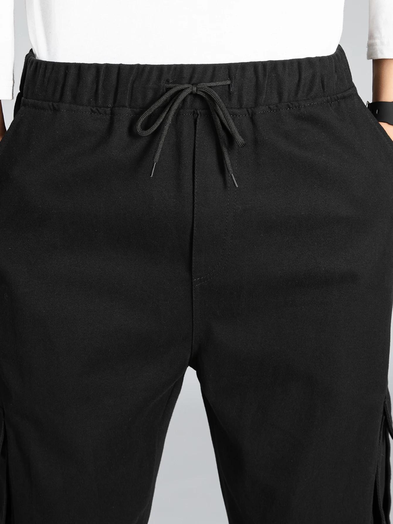 Pantalon décontracté à jambes larges pour hommes, ample, droit, Hip-Hop, Streetwear, mode Cargo, ave
