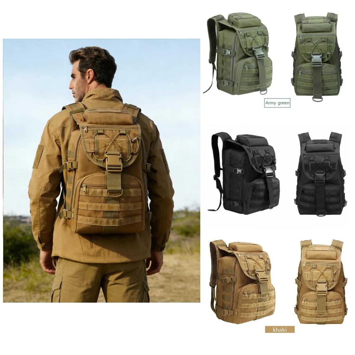Sacs à dos tactiques de grande capacité 35l pour hommes, sac d'ordinateur de survie, randonnée en pl