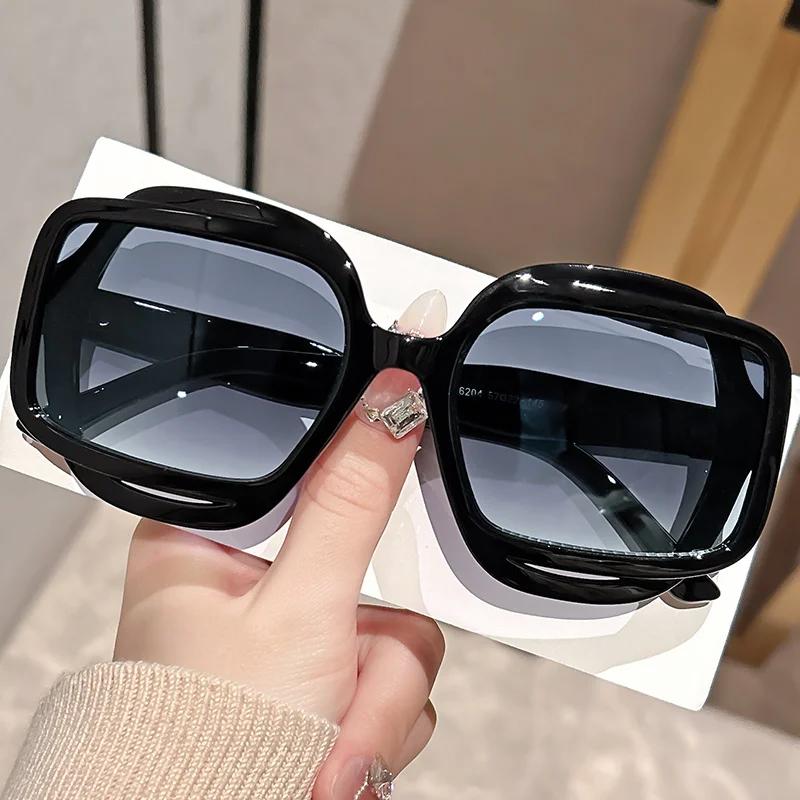 Lunettes de soleil à la mode avec blocage de couleur polygonal pour hommes et femmes, Style rétro Y2