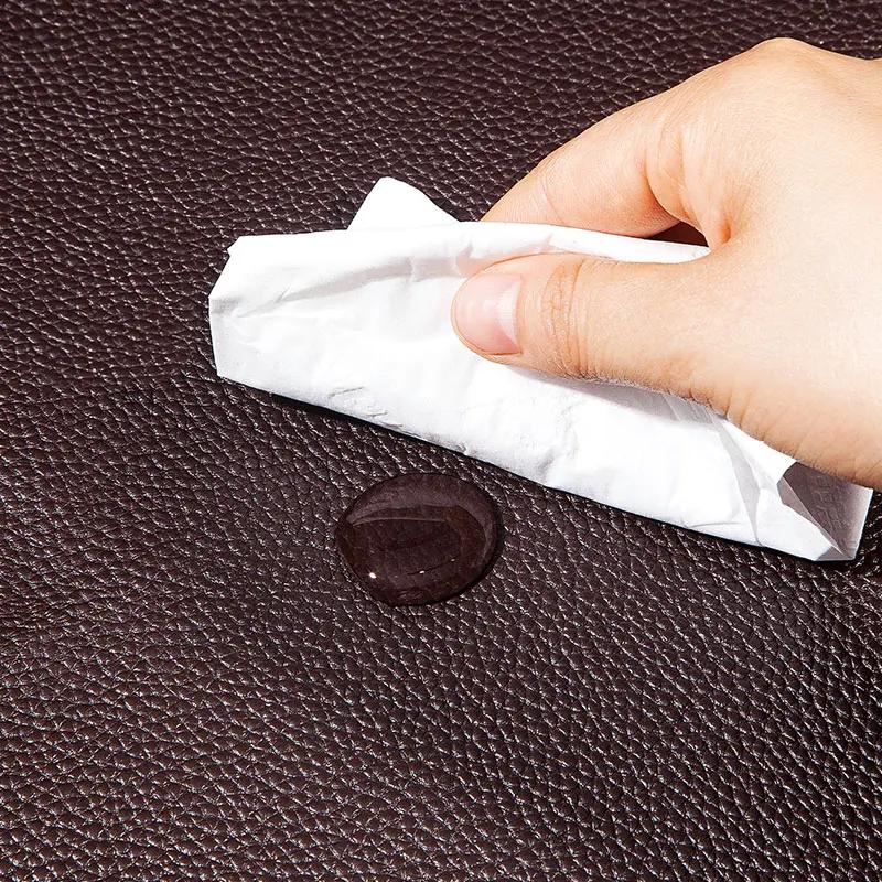 Grand tapis de souris en cuir 100% véritable pour ordinateur de bureau, bureau d'étude, de jeu, coul