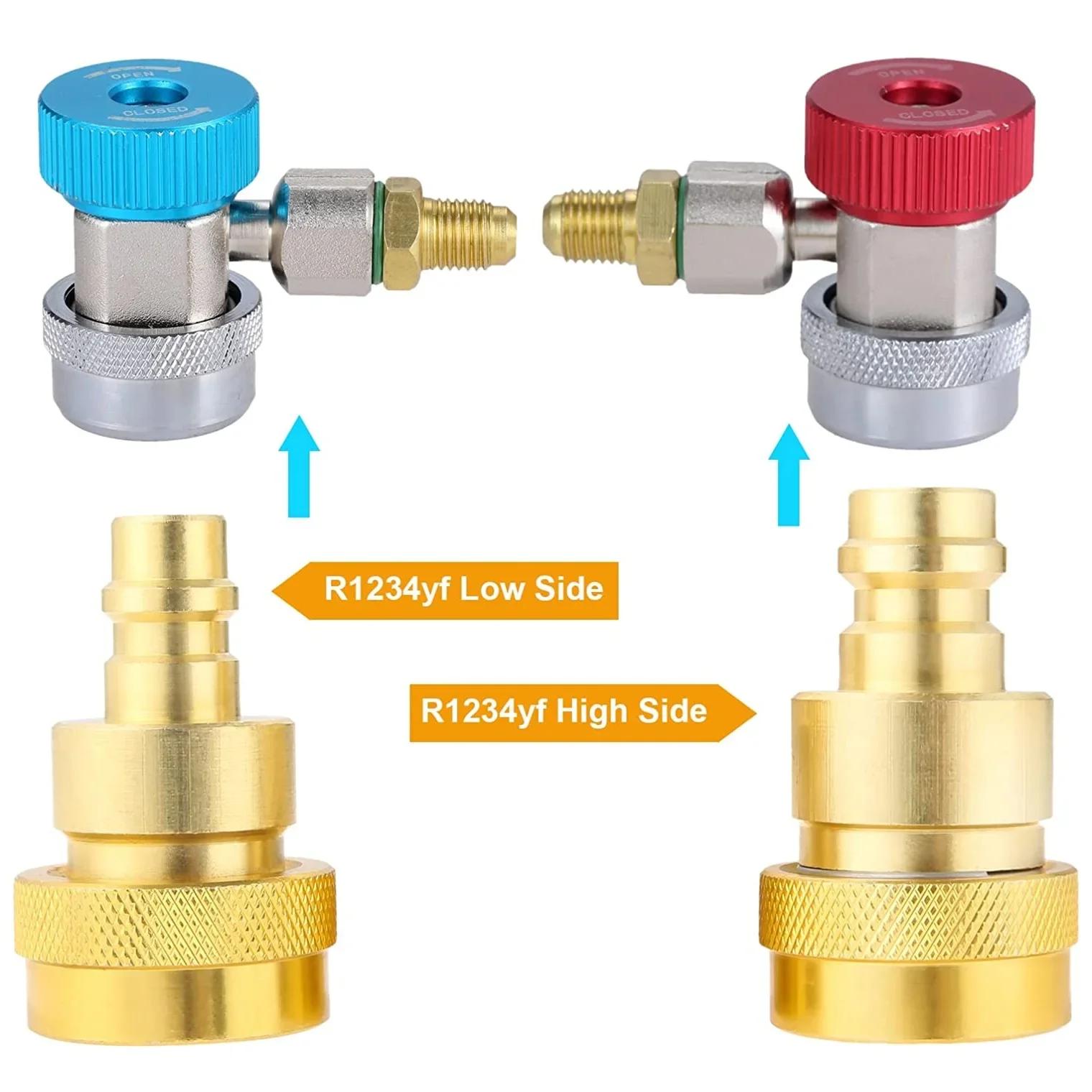 Kit de Conversion A/C R134a à R1234yf, adaptateur rapide, connecteur haute et basse tension réglable