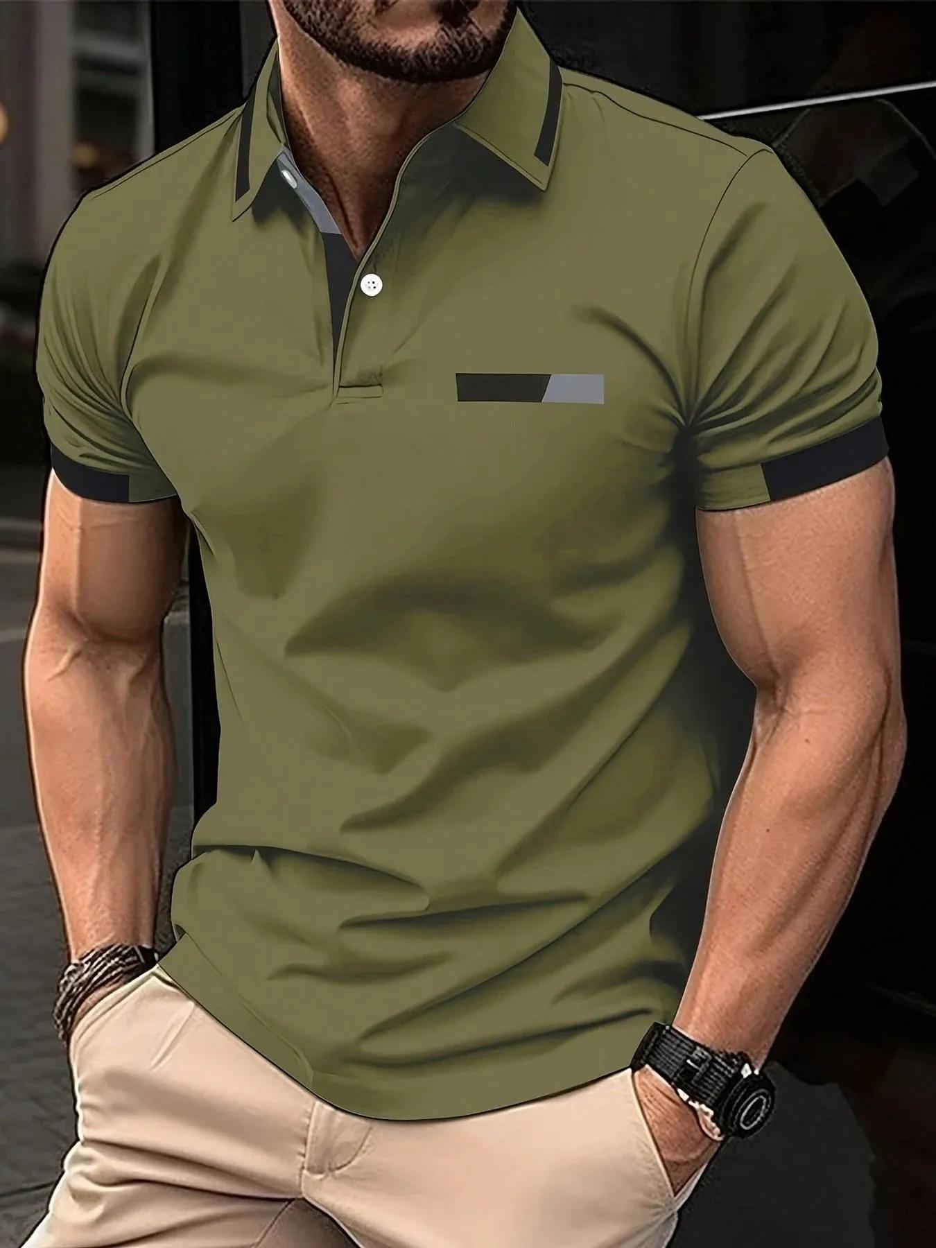 La nouvelle chemise POLO pour hommes pour l'été 2025 présente une impression de motifs 3D décontract