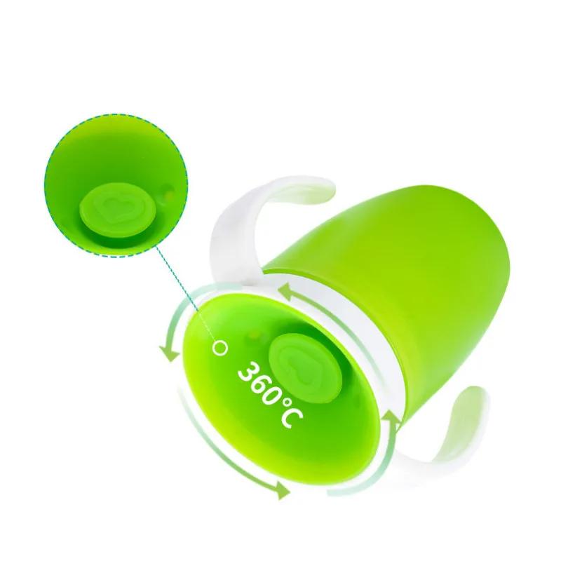 Gobelets d'eau pour bébé, rotatif à 360 degrés, tasse d'apprentissage pour bébé avec Double poignée,
