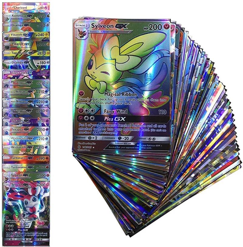 20 cartes Pokémon anglaises GX Tag Team Vmax EX Mega Shining Game Battle Carte Trading Collection Ca