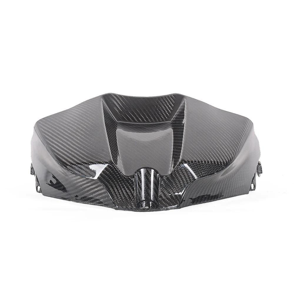 Couvercle avant de réservoir d'essence en Fiber de carbone véritable, boîte à Air, protection du car