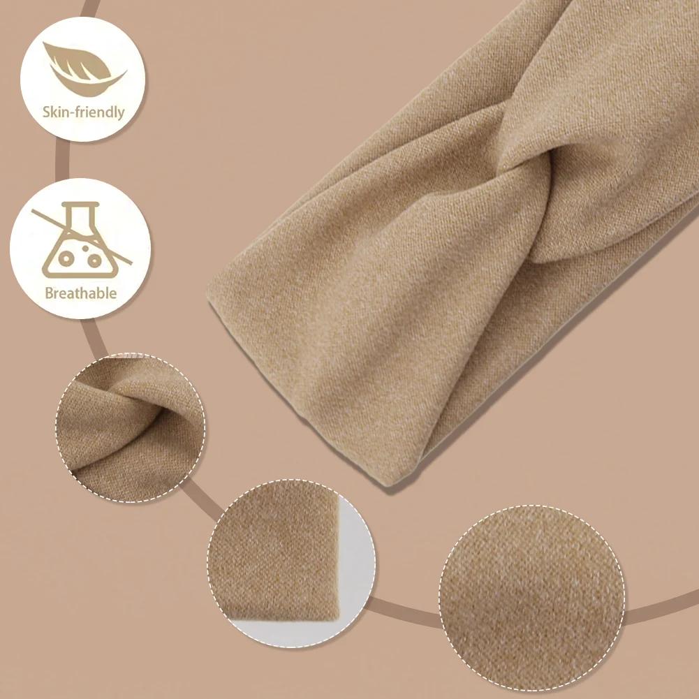 Bandeaux côtelés solides pour bébé, bandeaux noués en Faux cachemire, couvre-chef large, couvre-chef