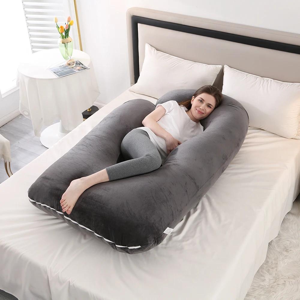 PANGDUBE 3KG coton en forme de G taille soutien oreiller pour femmes enceintes grossesse oreiller ma