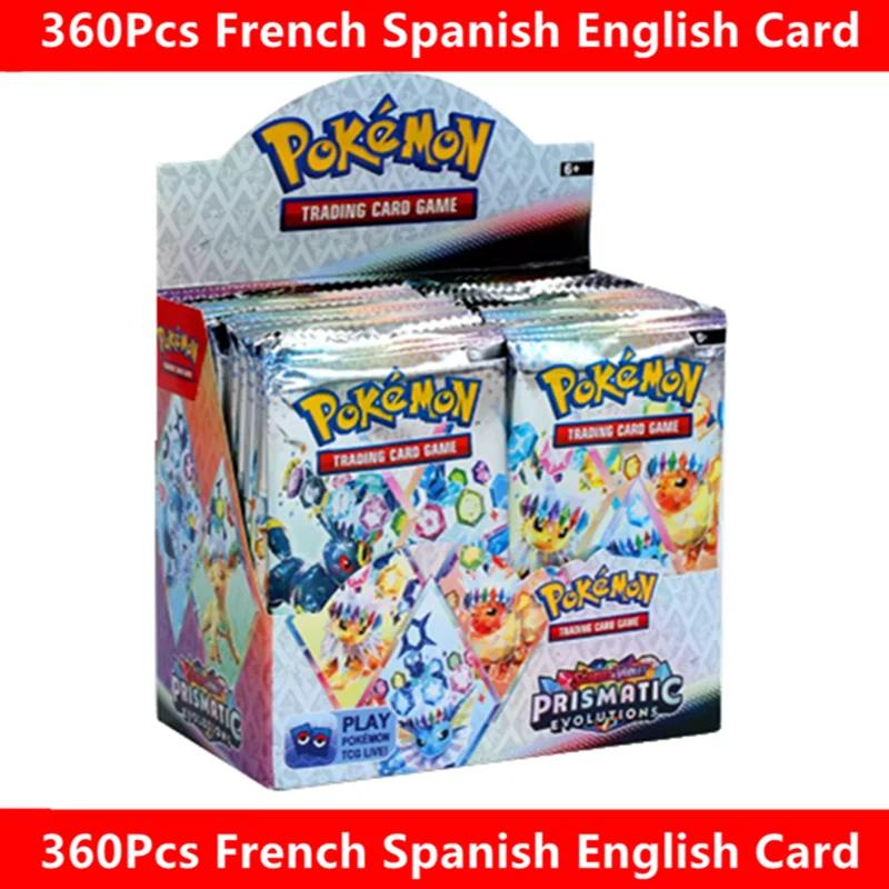 90-360 pièces de cartes Pokémon espagnoles, anglaises et françaises, Prismatic Evolutions, Surging S