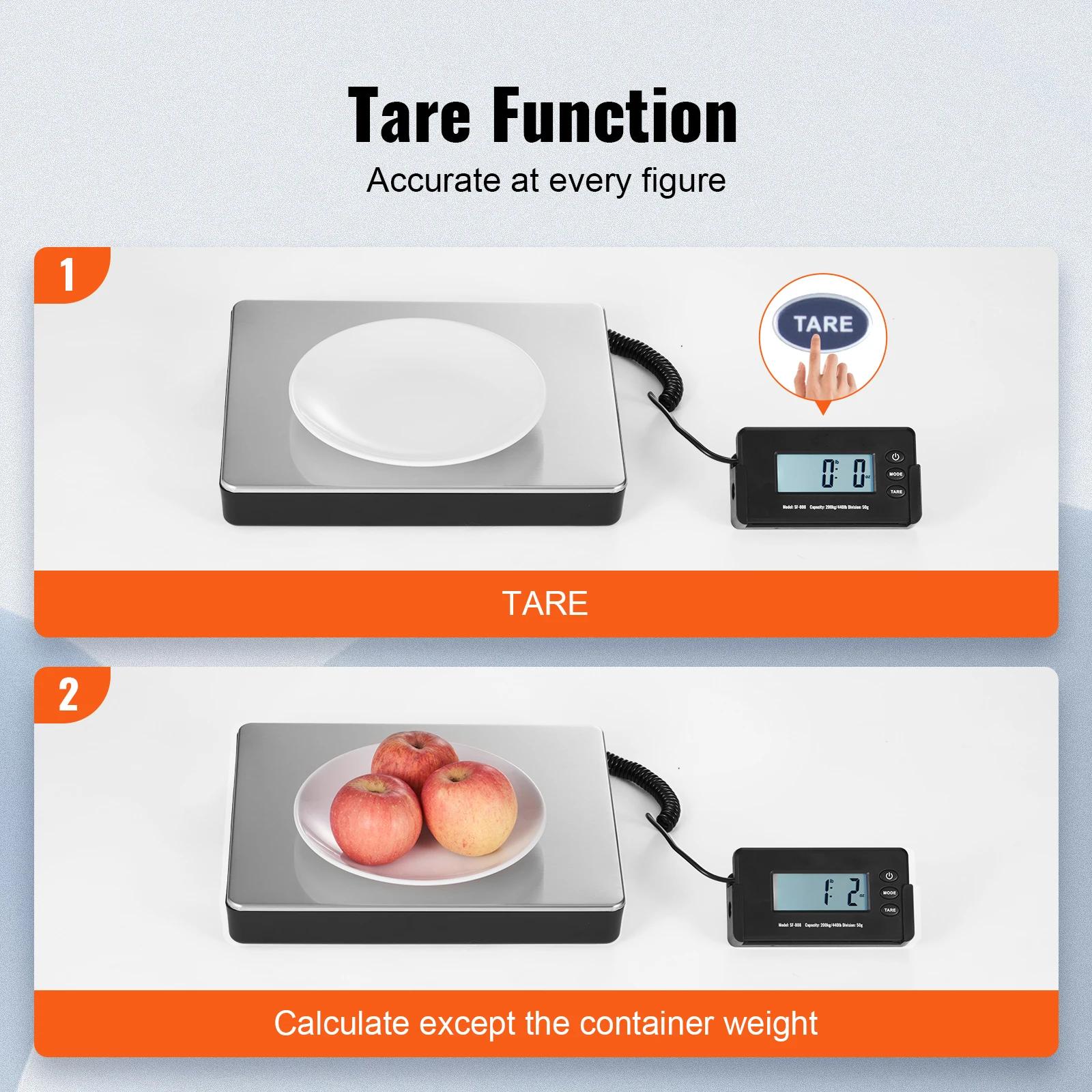 SucceBuy 440lbs balance d'expédition numérique avec minuterie fonction de tara HD écran LCD paquet P