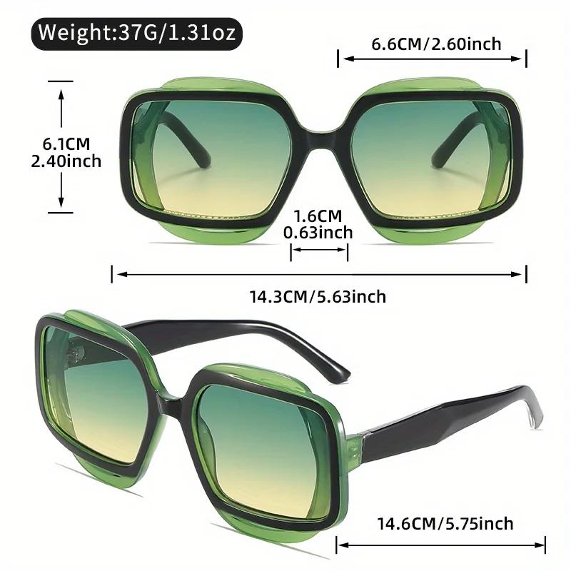 Lunettes de soleil à la mode avec blocage de couleur polygonal pour hommes et femmes, Style rétro Y2