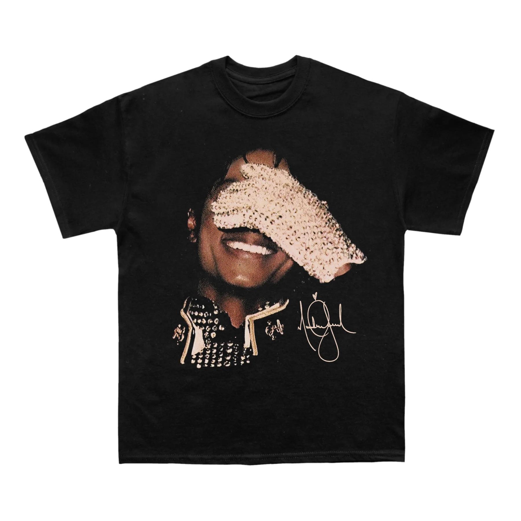 Michael Jackson T-shirt en coton pour hommes, style rétro HipHop, noir, manches courtes, été