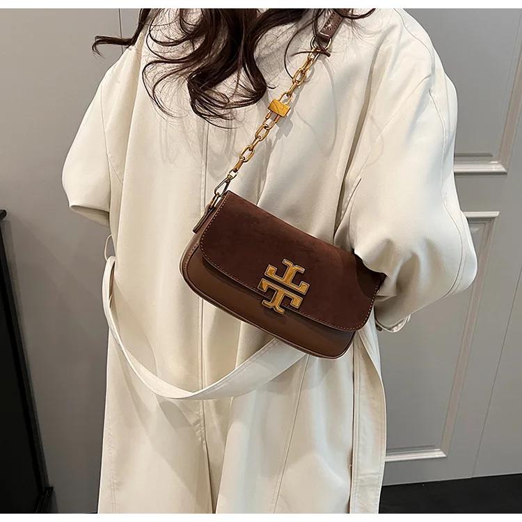 Nouveau sac à bandoulière carré vintage haut de gamme pour femme, sac à main polyvalent 2-en-1 avec 