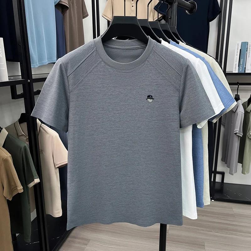 T-shirt à manches courtes col rond pour homme, design haut de gamme, nouveau, été, séchage rapide, i