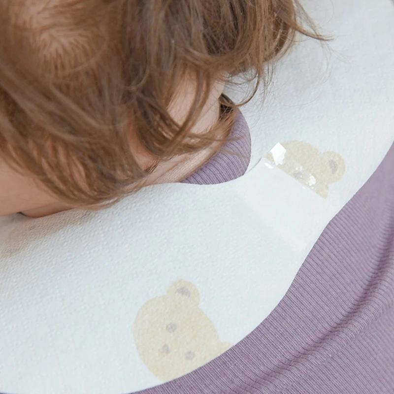 50 bavoirs jetables ours dessin animé - Bavoir alimentation bébé 6 mois à 2 ans garçon fille