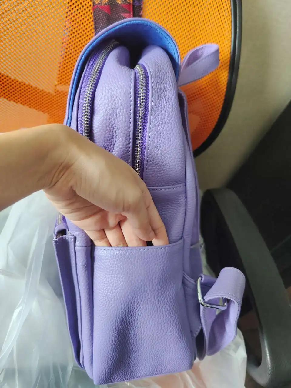 Zency Fashion – sac à dos en cuir violet de haute qualité pour femmes, avec de nombreux compartiment