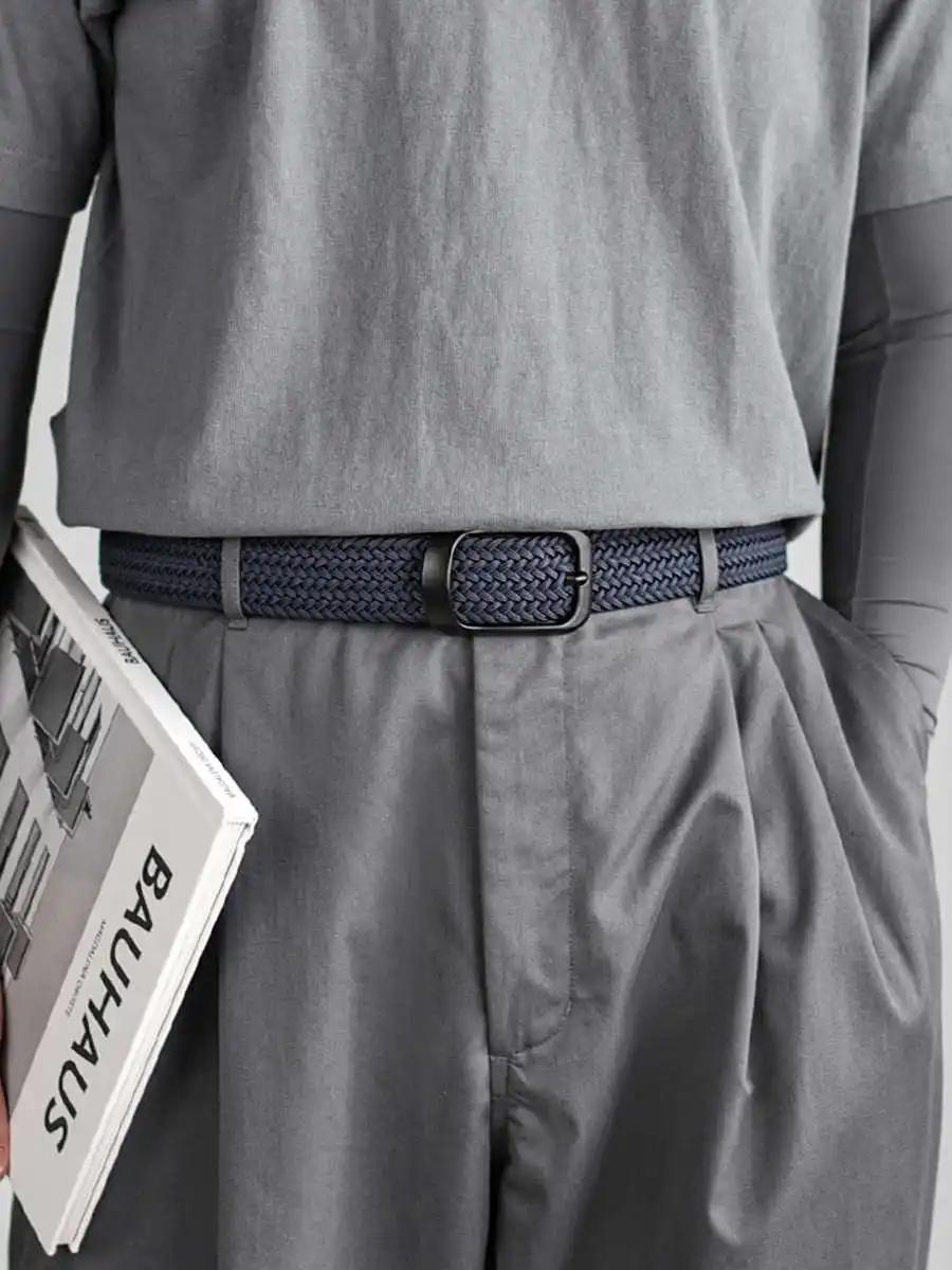 Ceinture de tissage ceinture à la mode pour hommes pour jeunes adultes ceinture de pantalon en toile