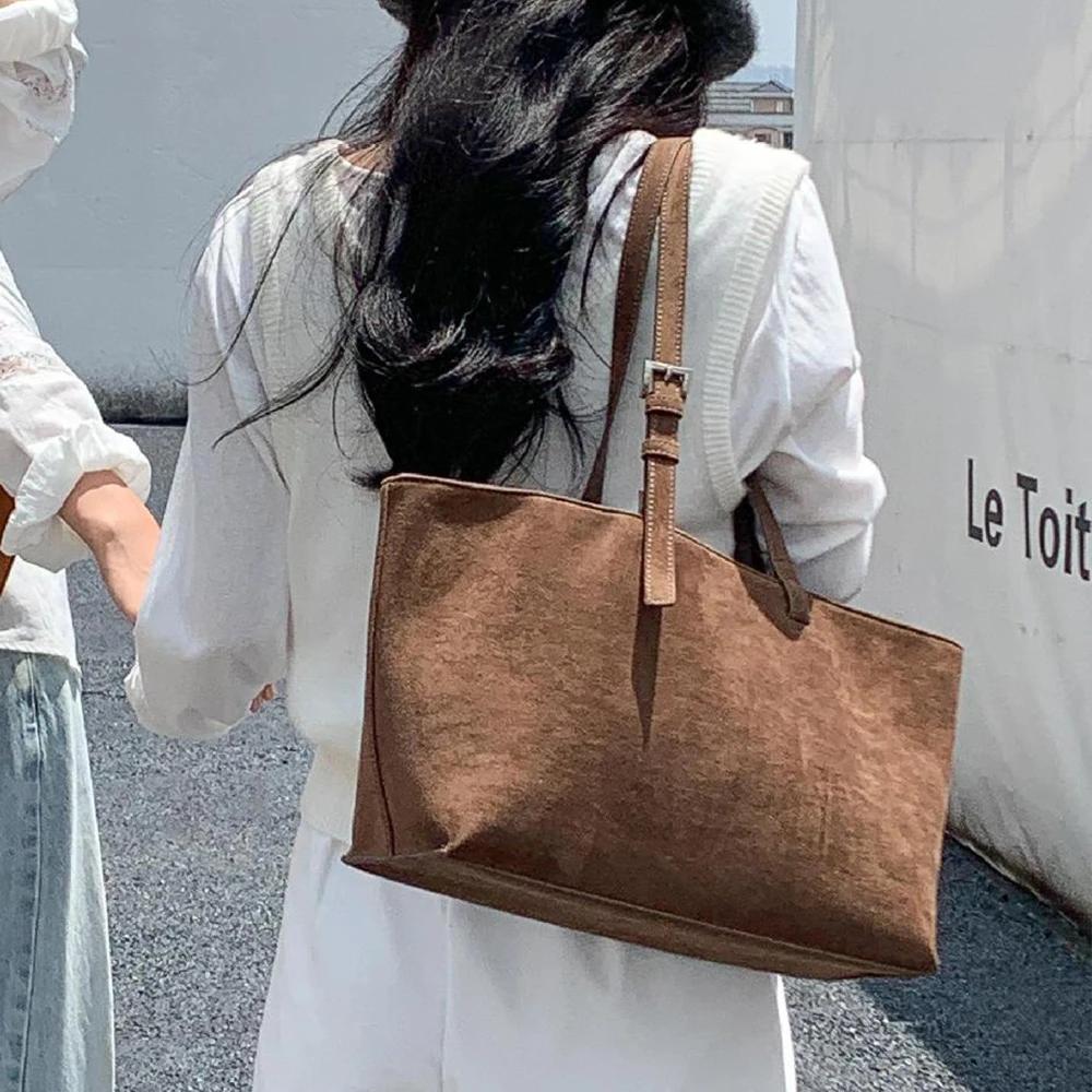 Sac fourre-tout rétro en Faux daim pour femmes, sacs à bandoulière de grande capacité pour femmes, s
