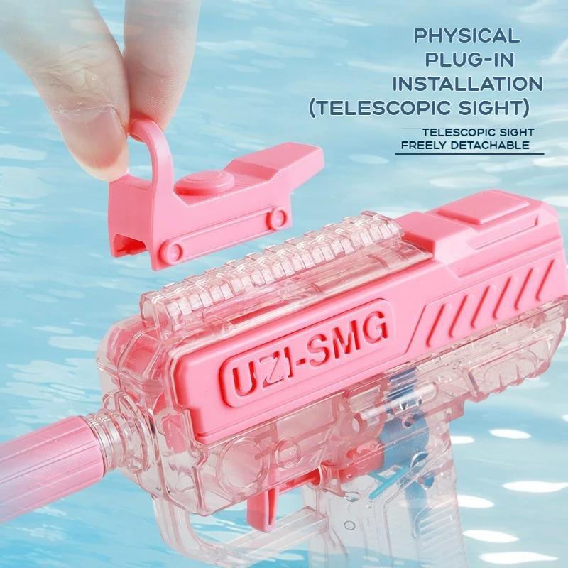 Pistolet à eau UZI d'été, pistolet non électrique, haute pression, tir entièrement automatique, joue